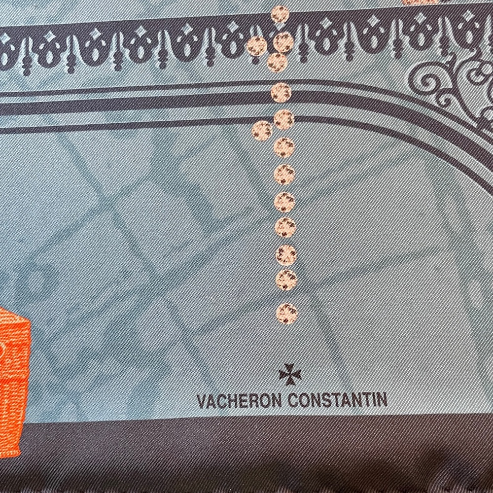 Vacheron Constantin Blue and Orange Silk Scarf - Picture 3 of 5